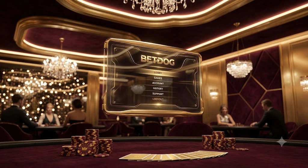 หน้าจอแสดงเมนูการใช้งานระดับ VIP บนเว็บไซต์ BETDOG ที่ออกแบบมาสำหรับมือใหม่โดยเฉพาะ