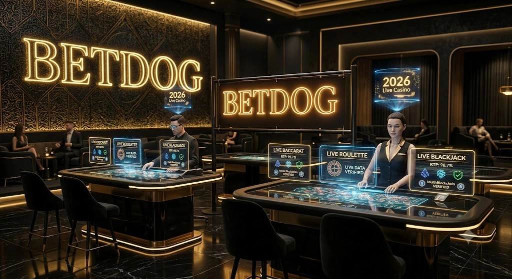 วิเคราะห์โครงสร้างระบบคาสิโนสดและเกมไพ่ปี 2026 บนแพลตฟอร์ม iGaming ระดับโลกแบรนด์ BETDOG ที่ใช้เทคโนโลยี AI Dealer และ Multi-Blockchain