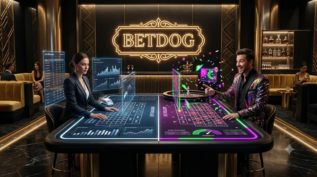 เปรียบเทียบอินเทอร์เฟซและระบบสตรีมมิ่งคาสิโนสดระหว่างค่าย SA Gaming และ Sexy Baccarat บนแพลตฟอร์ม iGaming แบรนด์ BETDOG